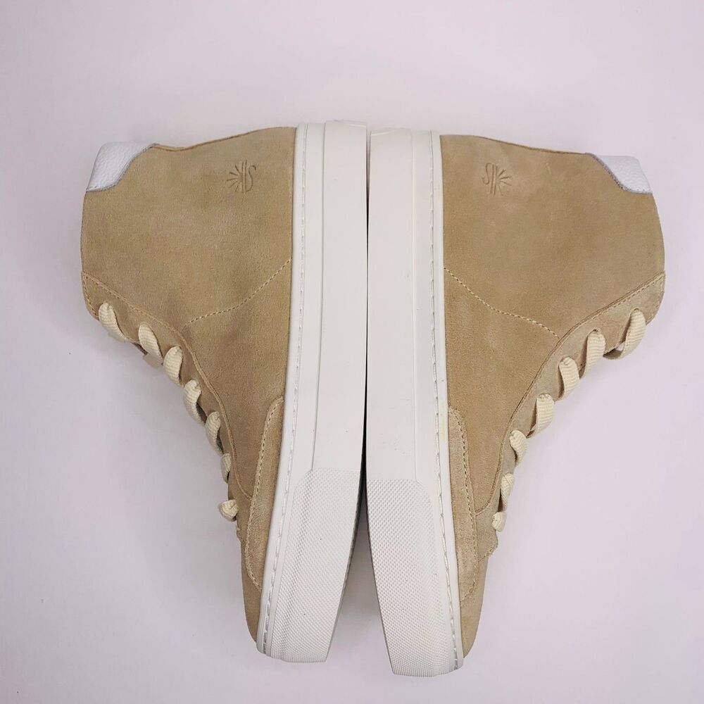 Soludos Ibiza‎ High Top Suede Sneakers Sand Size 8 NEW - Picture 3 of 11